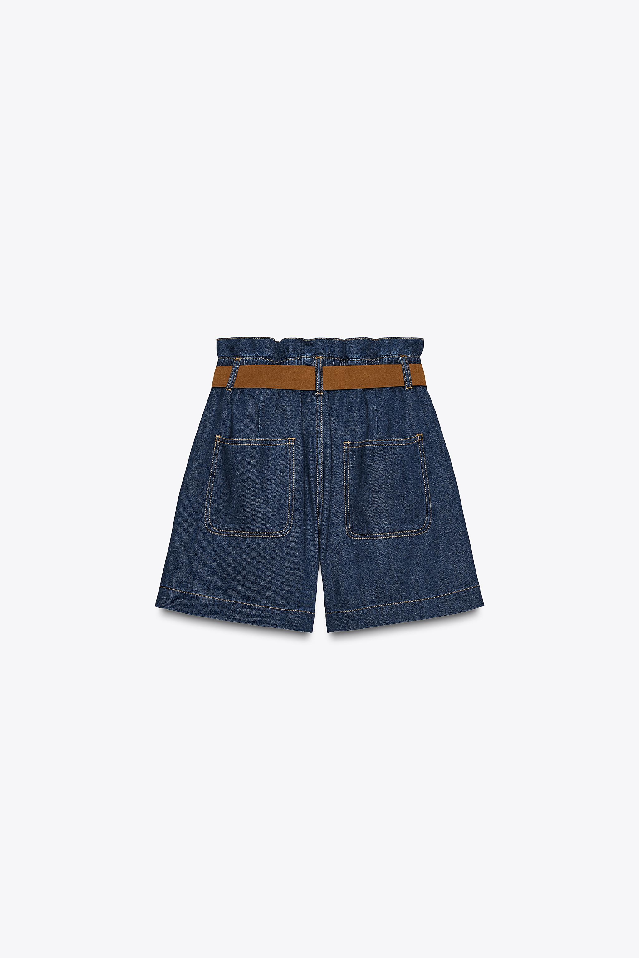 BELTED PAPER BAG SHORTS